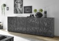 4-door PRISMA sideboard, black color