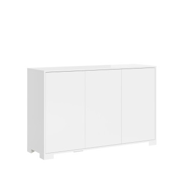 Lumina Gloss White Sideboard/TV Stand/High Sideboard - 3-Door Sideboard 130x40x83 cm Lumina Gloss White