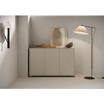 Lumina Gloss White Sideboard/TV Stand/High Sideboard - 3-Door Sideboard 130x40x83 cm Lumina Gloss White