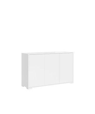 Lumina Gloss White Sideboard/TV Stand/High Sideboard - 3-Door Sideboard 130x40x83 cm Lumina Gloss White