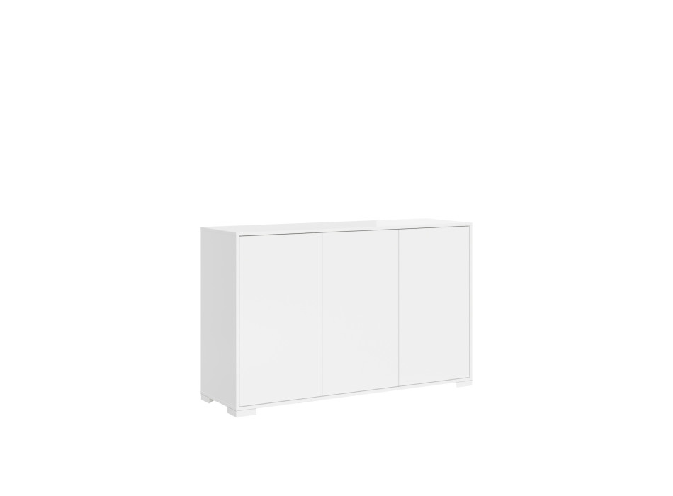 Lumina Gloss White Sideboard/TV Stand/High Sideboard - 3-Door Sideboard 130x40x83 cm Lumina Gloss White