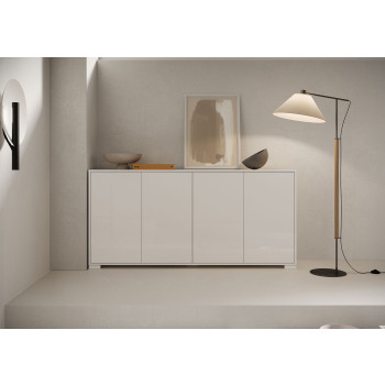 Lumina Gloss White Sideboard/TV Stand/High Sideboard - 4-Door Sideboard 172x40x83 cm Lumina Gloss White