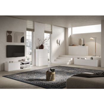 Lumina Gloss White Sideboard/TV Stand/High Sideboard - 4-Door TV Stand 172x40x48 cm Lumina Gloss White