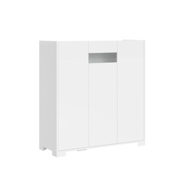 Sideboard / TV Stand / High Sideboard Riflesso White Gloss - High sideboard 3 doors 103x35x110 cm Riflesso white glossy