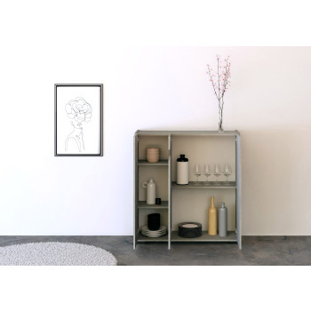 Sideboard / TV Stand / High Sideboard Riflesso White Gloss - High sideboard 3 doors 103x35x110 cm Riflesso white glossy