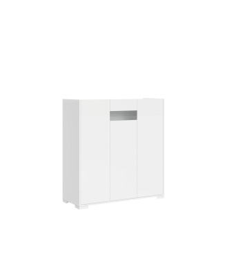 Sideboard / TV Stand / High Sideboard Riflesso White Gloss - High sideboard 3 doors 103x35x110 cm Riflesso white glossy