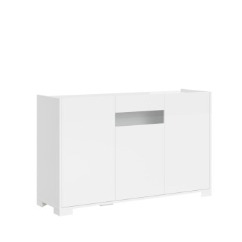 Sideboard / TV Stand / High Sideboard Riflesso White Gloss - 3-door sideboard 130x40x81 cm Riflesso white glossy