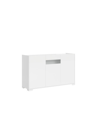 Sideboard / TV Stand / High Sideboard Riflesso White Gloss - 3-door sideboard 130x40x81 cm Riflesso white glossy
