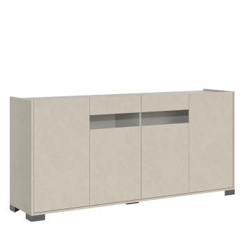 Sideboard / TV Stand / High Sideboard Riflesso White Gloss - 4-door sideboard 172x40x81 cm Riflesso white glossy