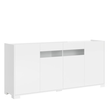 Sideboard / TV Stand / High Sideboard Riflesso White Gloss - 4-door sideboard 172x40x81 cm Riflesso white glossy