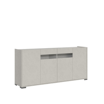 Sideboard / TV Stand / High Sideboard Riflesso White Gloss - 4-door sideboard 172x40x81 cm Riflesso white glossy