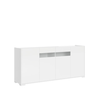 Sideboard / TV Stand / High Sideboard Riflesso White Gloss - 4-door sideboard 172x40x81 cm Riflesso white glossy