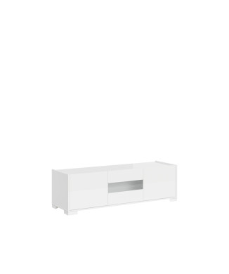 Sideboard / TV Stand / High Sideboard Riflesso White Gloss - 3-door TV stand 130x40x40 cm Riflesso white glossy