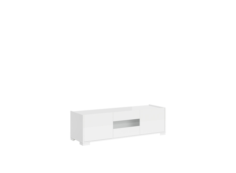 Sideboard / TV Stand / High Sideboard Riflesso White Gloss - 3-door TV stand 130x40x40 cm Riflesso white glossy