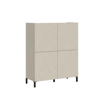Solaria Gloss White Sideboard/TV Stand/High Sideboard - Solaria Gloss White 4-Door High Sideboard 90x35x110 cm