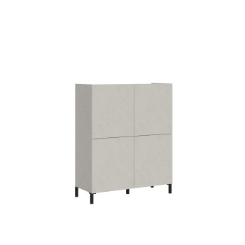 Solaria Gloss White Sideboard/TV Stand/High Sideboard - Solaria Gloss White 4-Door High Sideboard 90x35x110 cm
