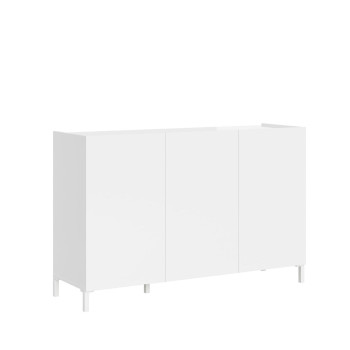 Solaria Gloss White Sideboard/TV Stand/High Sideboard - 3-Door Sideboard 130x40x84 cm Solaria Gloss White