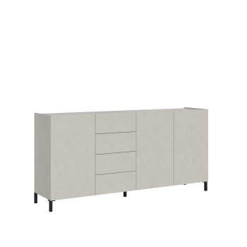 Solaria Gloss White Sideboard/TV Stand/High Sideboard - 3-Door Sideboard 130x40x84 cm Solaria Gloss White