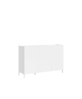 Solaria Gloss White Sideboard/TV Stand/High Sideboard - 3-Door Sideboard 130x40x84 cm Solaria Gloss White