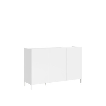 Solaria Gloss White Sideboard/TV Stand/High Sideboard - 3-Door Sideboard 130x40x84 cm Solaria Gloss White