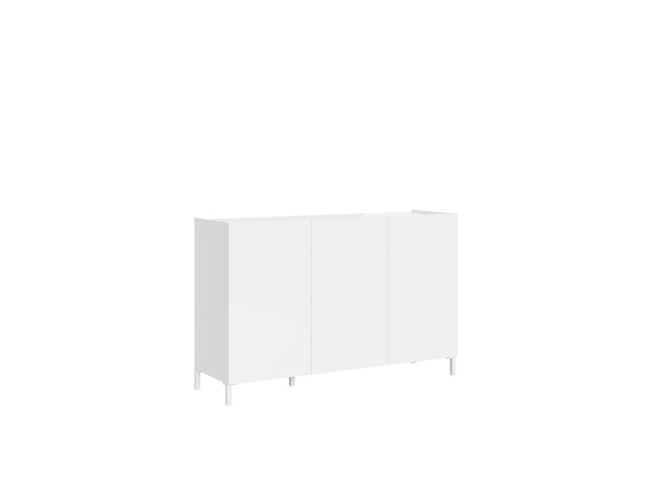 Solaria Gloss White Sideboard/TV Stand/High Sideboard - 3-Door Sideboard 130x40x84 cm Solaria Gloss White
