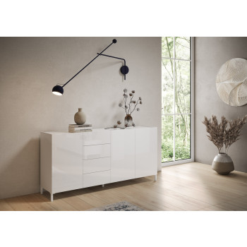 Solaria Gloss White Sideboard/TV Stand/High Sideboard - 3-door/4-drawer sideboard 174x40x84 cm Solaria Gloss White