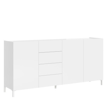 Solaria Gloss White Sideboard/TV Stand/High Sideboard - 3-door/4-drawer sideboard 174x40x84 cm Solaria Gloss White