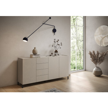 Solaria Gloss White Sideboard/TV Stand/High Sideboard - 3-door/4-drawer sideboard 174x40x84 cm Solaria Gloss White