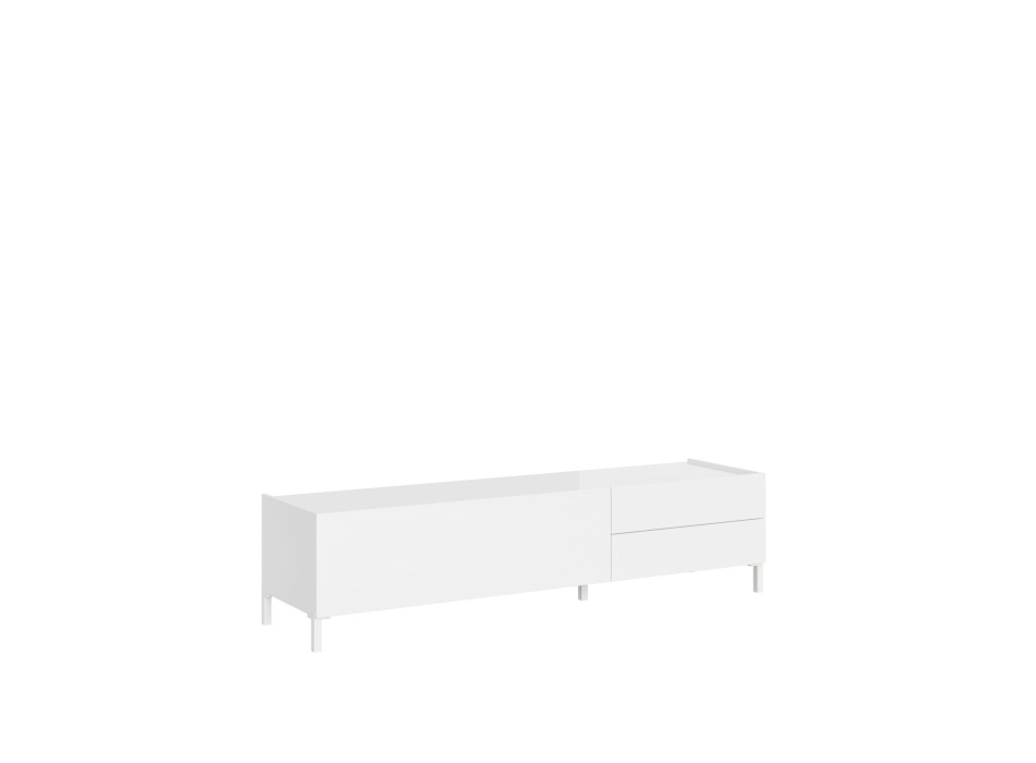 Solaria Gloss White Sideboard/TV Stand/High Sideboard - 1-Door/2-Drawer TV Stand 160x42x40 cm Solaria Gloss White