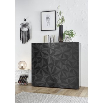 2-door PRISMA cabinet, black color