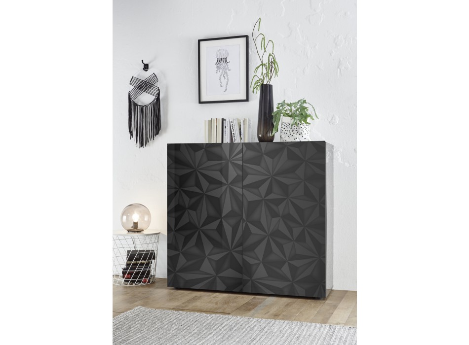 2-door PRISMA cabinet, black color