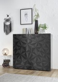 2-door PRISMA cabinet, black color