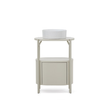 Arely bathroom cabinet with steel structure and lacquered MDF