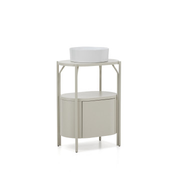 Arely bathroom cabinet with steel structure and lacquered MDF