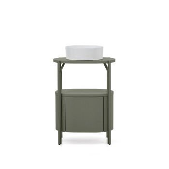 Arely bathroom cabinet with steel structure and lacquered MDF