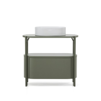 Arely bathroom cabinet with steel structure and lacquered MDF