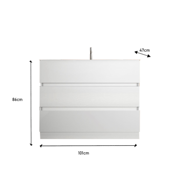 START Bathroom Cabinet with 2 or 3 Drawers 