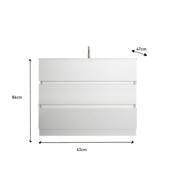 START Bathroom Cabinet with 2 or 3 Drawers 