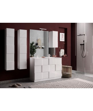 DAMA bathroom cabinet with double bowl and 2 or 3 drawers