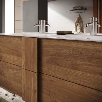JUPITER bathroom cabinet with double basin and 2 or 3 drawers 