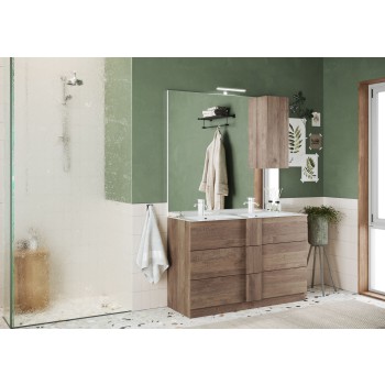 JUPITER bathroom cabinet with double basin and 2 or 3 drawers 