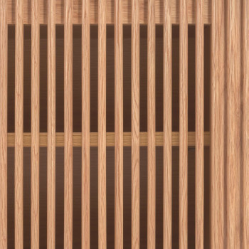 Beyla 2-door TV cabinet in solid wood and oak veneer 180 x 49.5 cm FSC100%