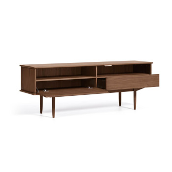 Carolin TV cabinet with 1 door and 1 drawer, walnut veneer, 180 x 63.5 cm