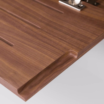 Carolin TV cabinet with 1 door and 1 drawer, walnut veneer, 180 x 63.5 cm