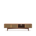 Elan 3-door TV cabinet, walnut veneer and solid wood, 200x50cm, FSC Mix Credit