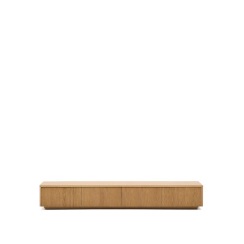 Helvine 4-drawer oak veneer TV cabinet 200 x 30 cm FSC 100%