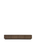 Helvine 4-drawer TV cabinet in ash veneer with walnut finish 200 x 30 cm FSC 100%