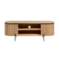 Licia 2-door TV cabinet in 6 cm solid mango wood