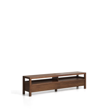 Norani TV stand in solid wood and acacia veneer 200 x 50 cm