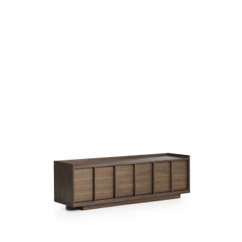 Onix TV cabinet in walnut veneer with dark finish 150 x 47 cm FSC Mix Credit